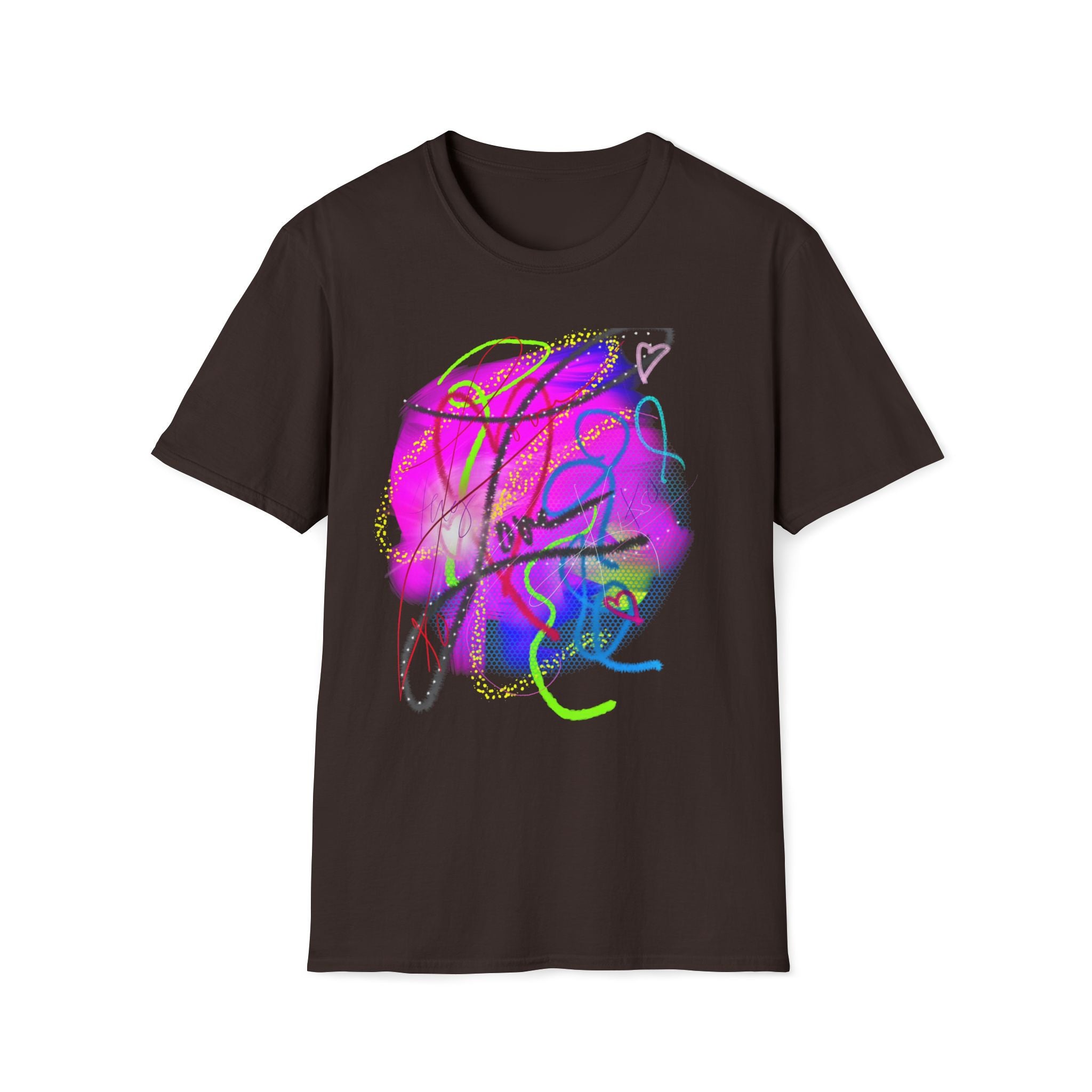 Abstract Neon Love T-Shirt — Colorful Graffiti Art Tee