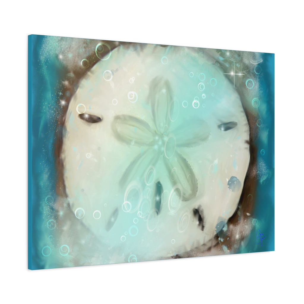 Sand Dollar Ocean Canvas Wall Art — Beach Coastal Nautical Decor