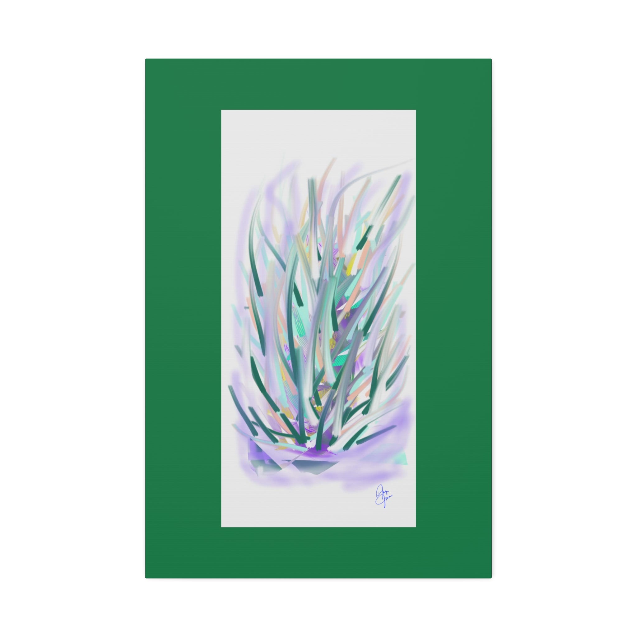 Abstract Pastel Grass Canvas Print — Stretched 1.5"