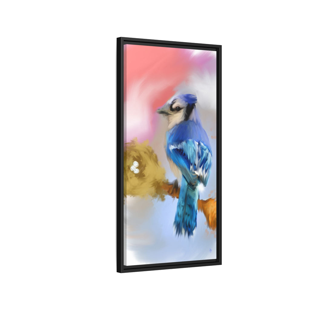Blue Jay Art Print — Framed Matte Canvas Wall Art