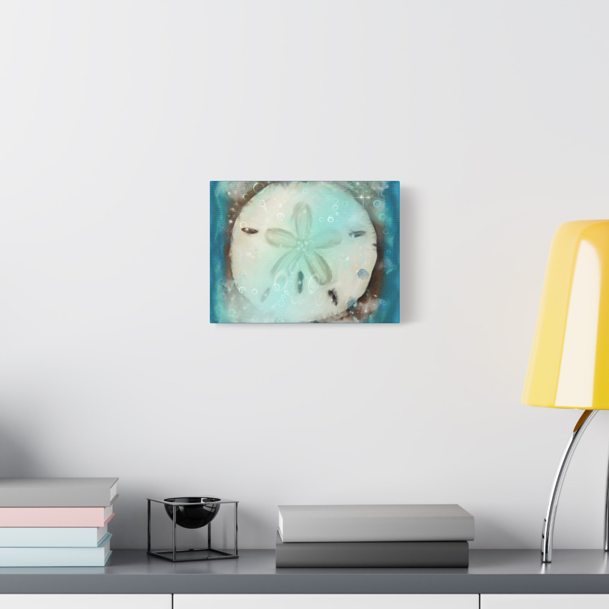 Sand Dollar Ocean Canvas Wall Art — Beach Coastal Nautical Decor