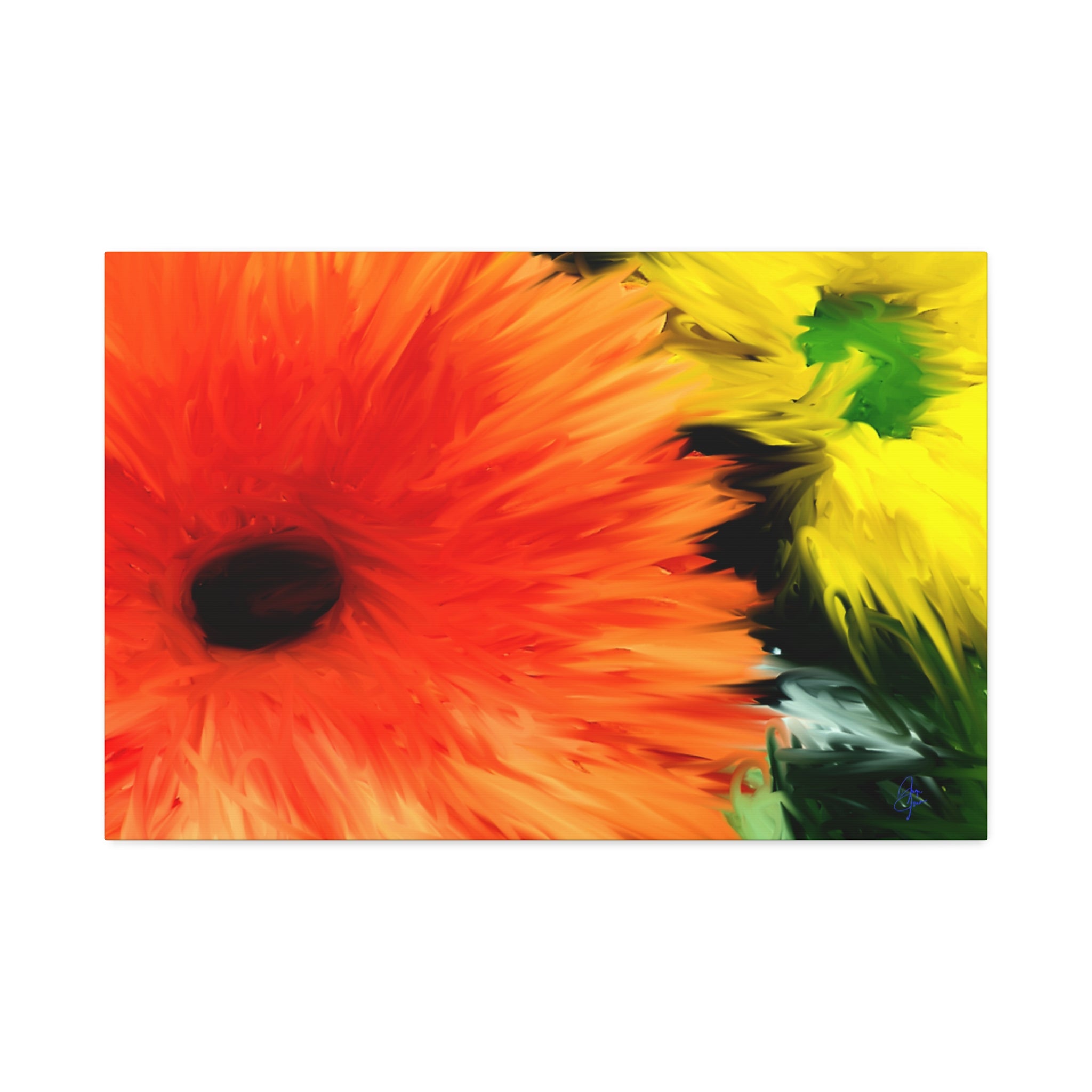 Sunflower Burst Canvas Wall Art - Stretched 1.5"