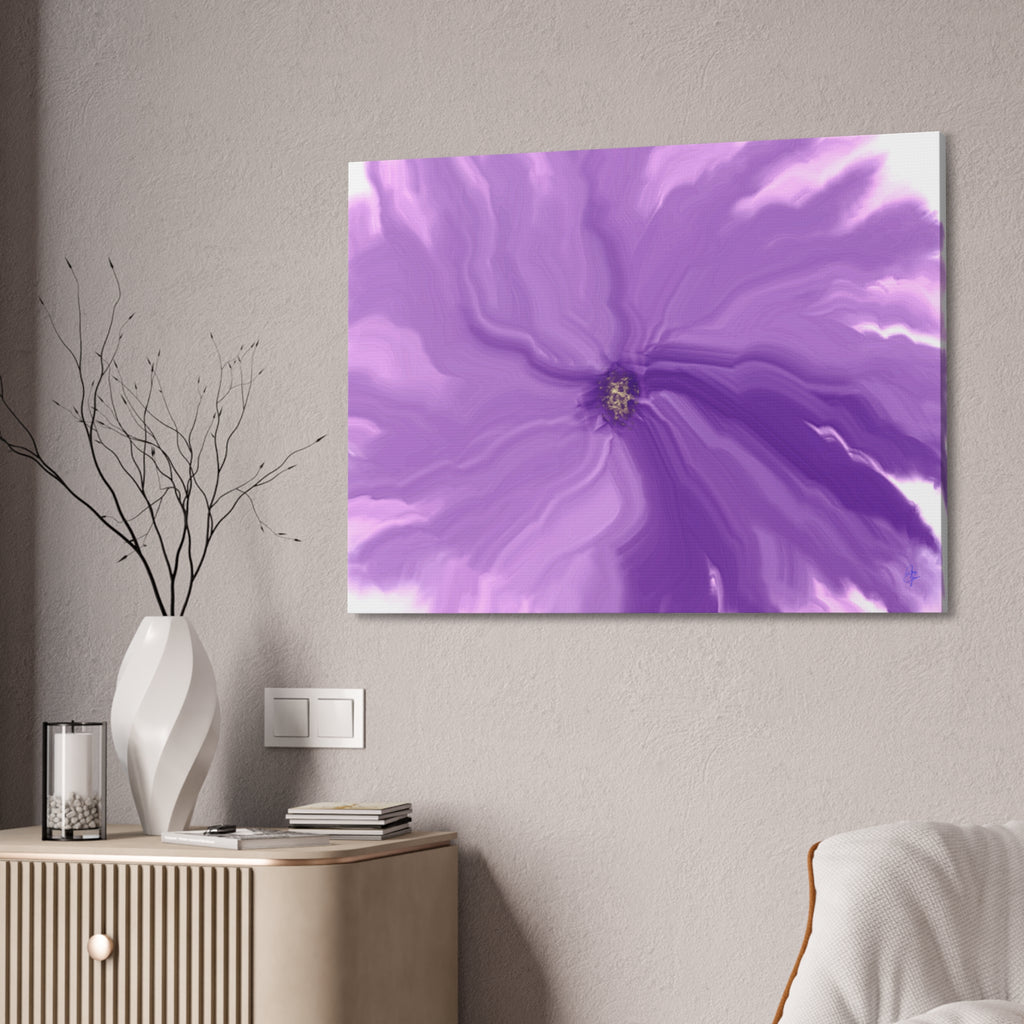 Abstract Purple Swirl Canvas Art – Stretched 1.5"
