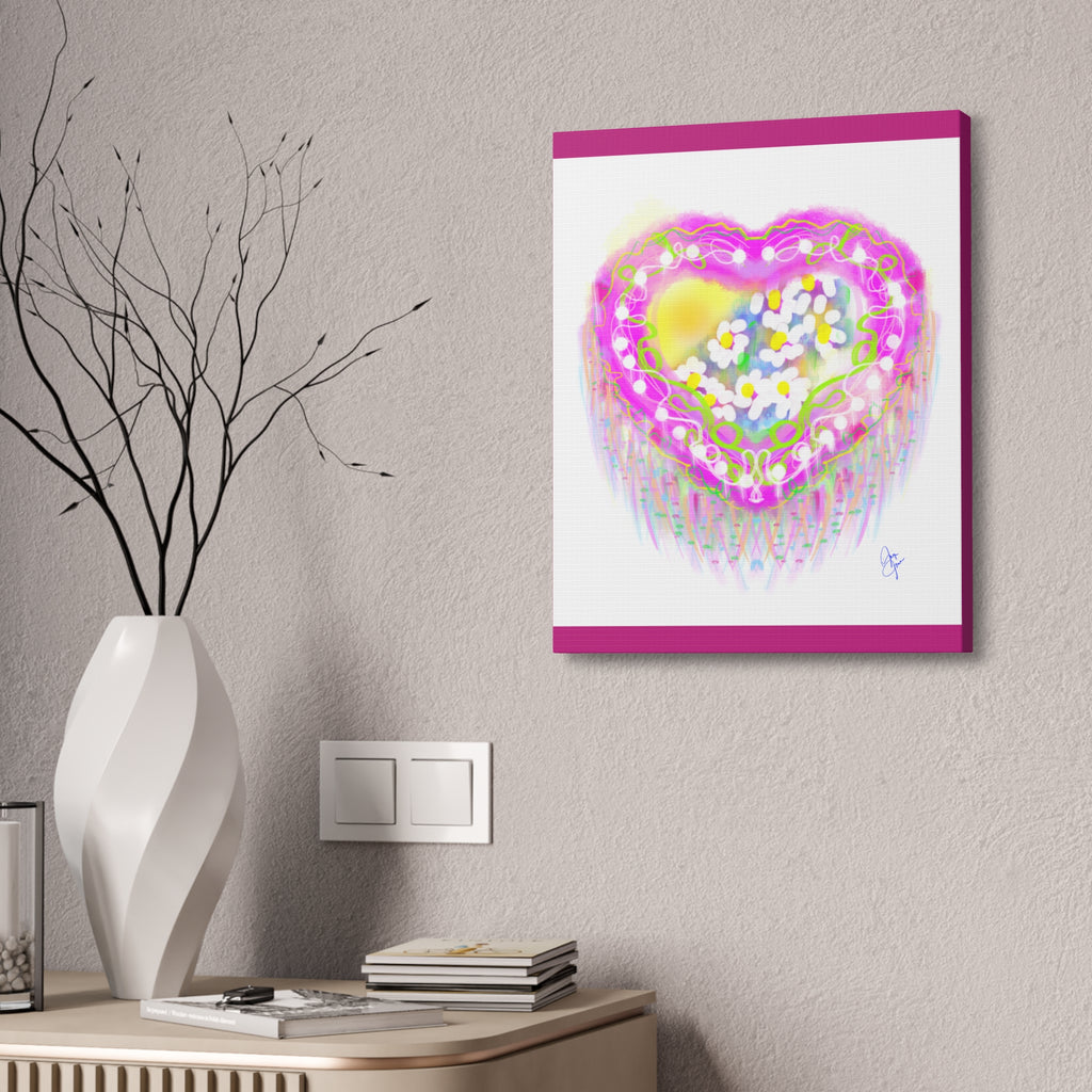 Daisy Burst Canvas Art — Bright Floral Stretched Canvas 1.5"