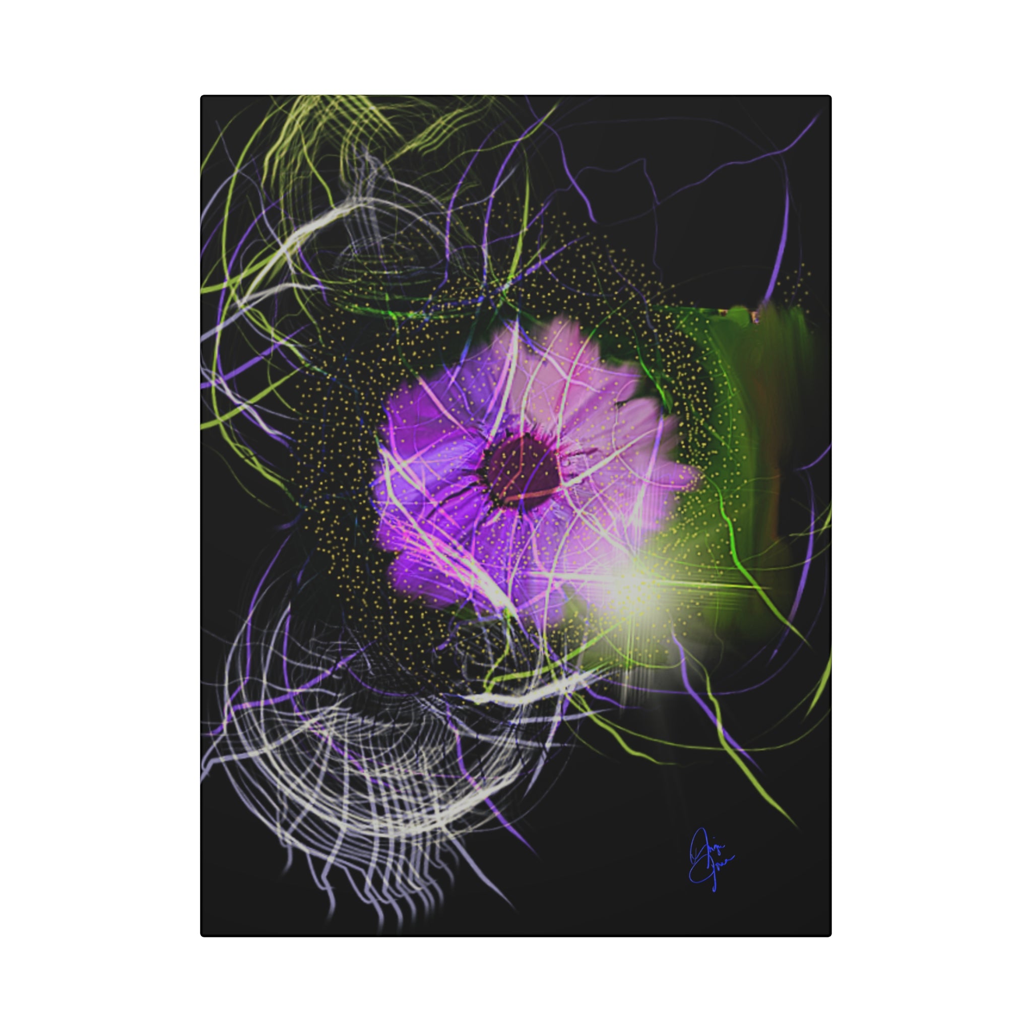 Abstract Floral Canvas Art Wrap