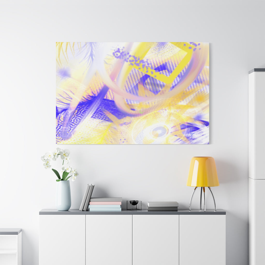 Abstract Feathered Glow Canvas Print — Matte Stretched Wall Art