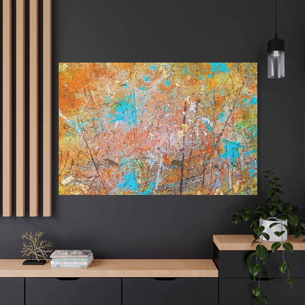 Matte Canvas Wall Art — 'Walk in the Woods' Abstract by Angie Jones (Stretched 1.25")