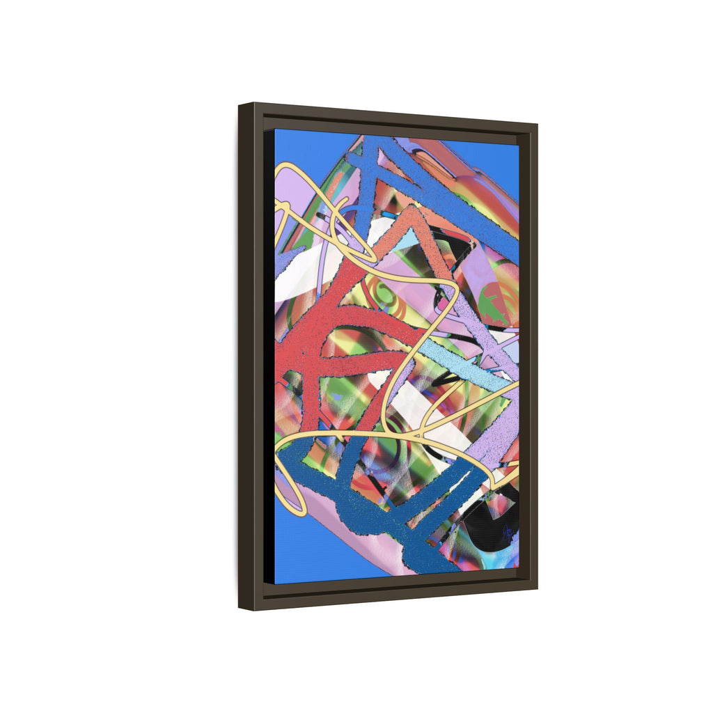 Abstract Multi‑Color Framed Canvas Art – Vibrant Modern Wall Decor