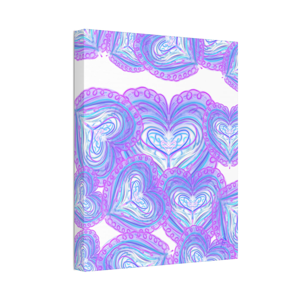 Pastel Heart Swirl Canvas Print — Stretched 1.5"