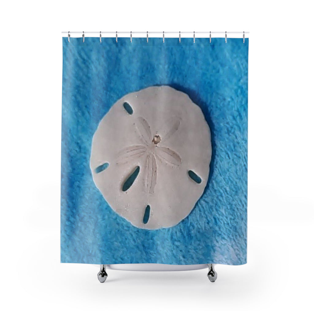 Coastal Sand Dollar Shower Curtain - Beach Decor for Nautical Bathrooms