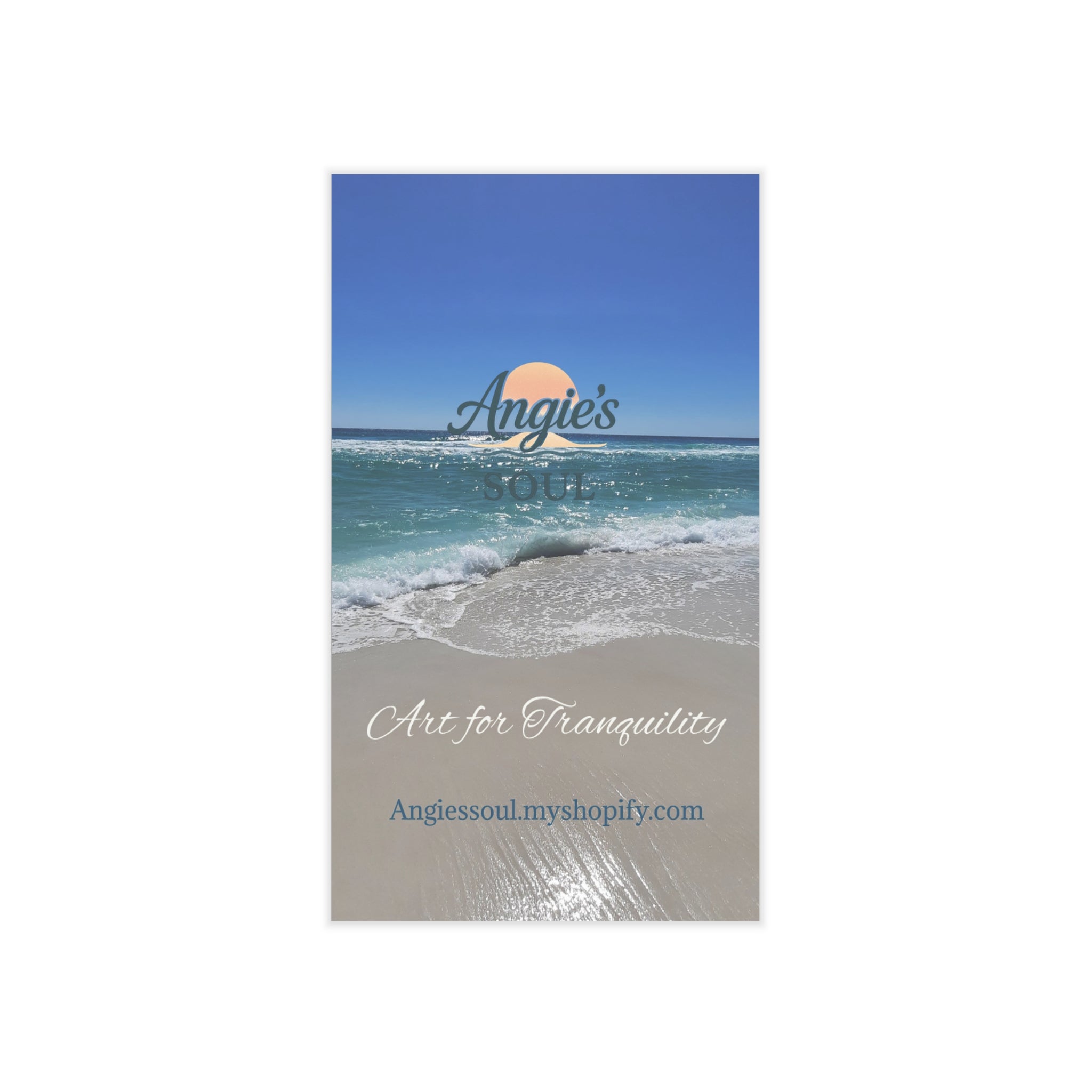 Tranquil Beach Business Cards — 'Art for Tranquility' Professional Cards