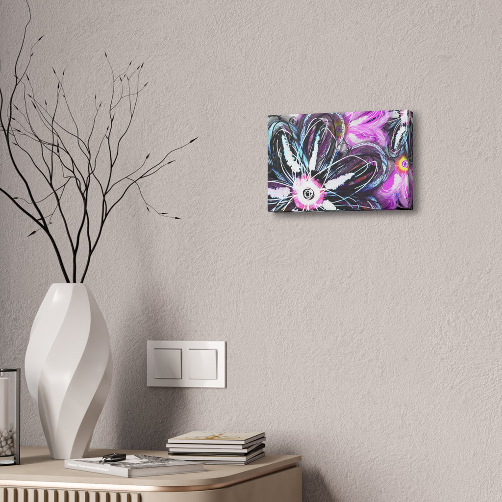 Floral Neon Abstract Canvas