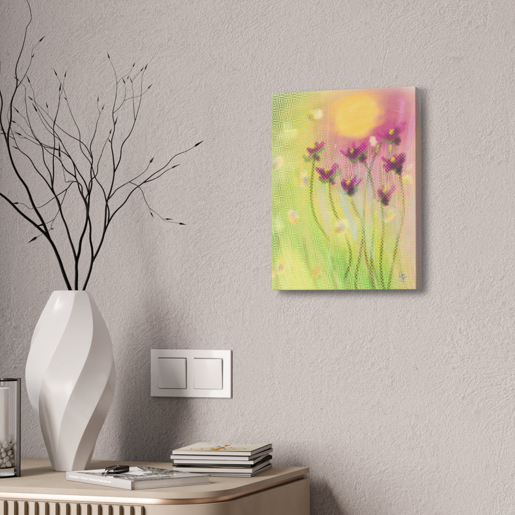 Spring Meadow Floral Canvas Stretched Wall Art (1.5" Depth)
