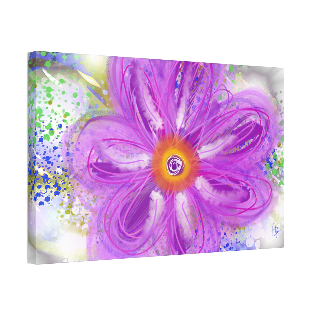 Purple Bloom Floral Canvas - Stretched 1.5" Wall Art