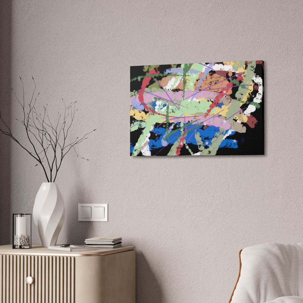 Abstract Color Splash Canvas Print — Vibrant Modern Wall Art (Stretched 1.5")