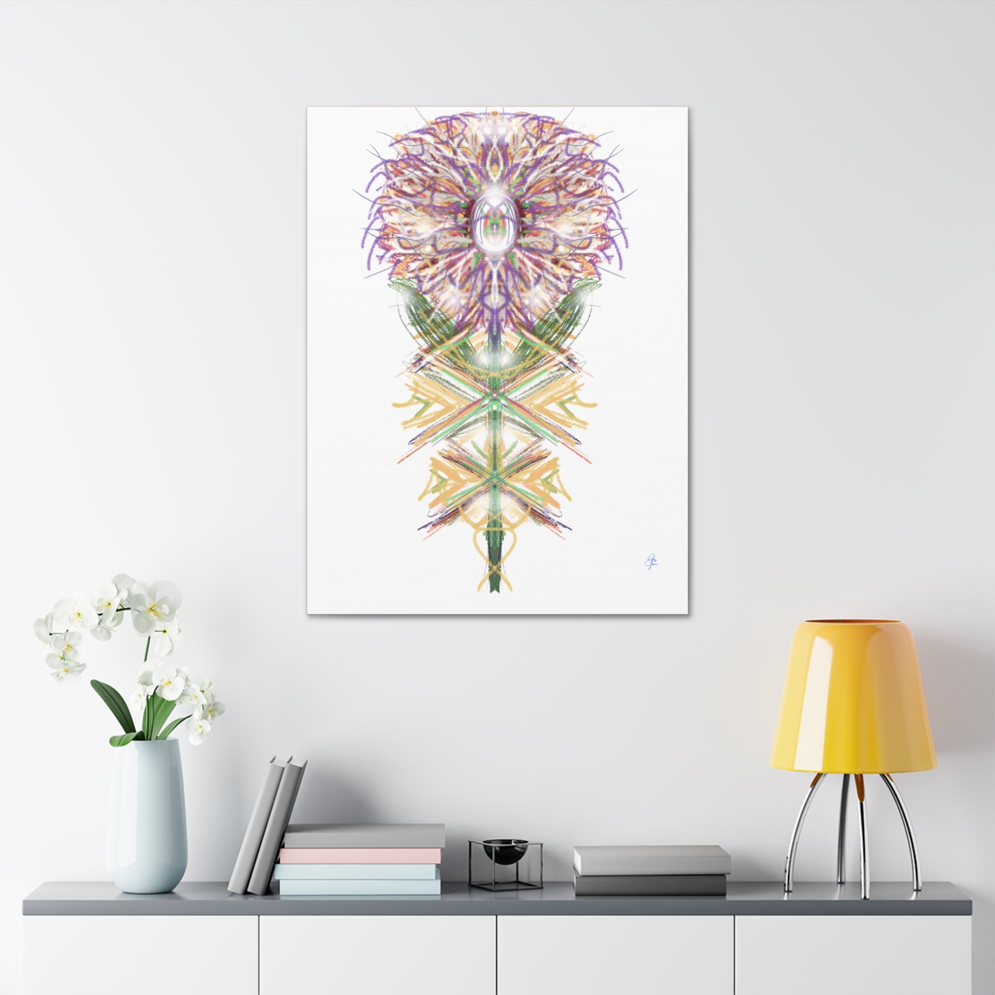 Floral Mandala Canvas Art — Stretched 1.5" Wall Decor