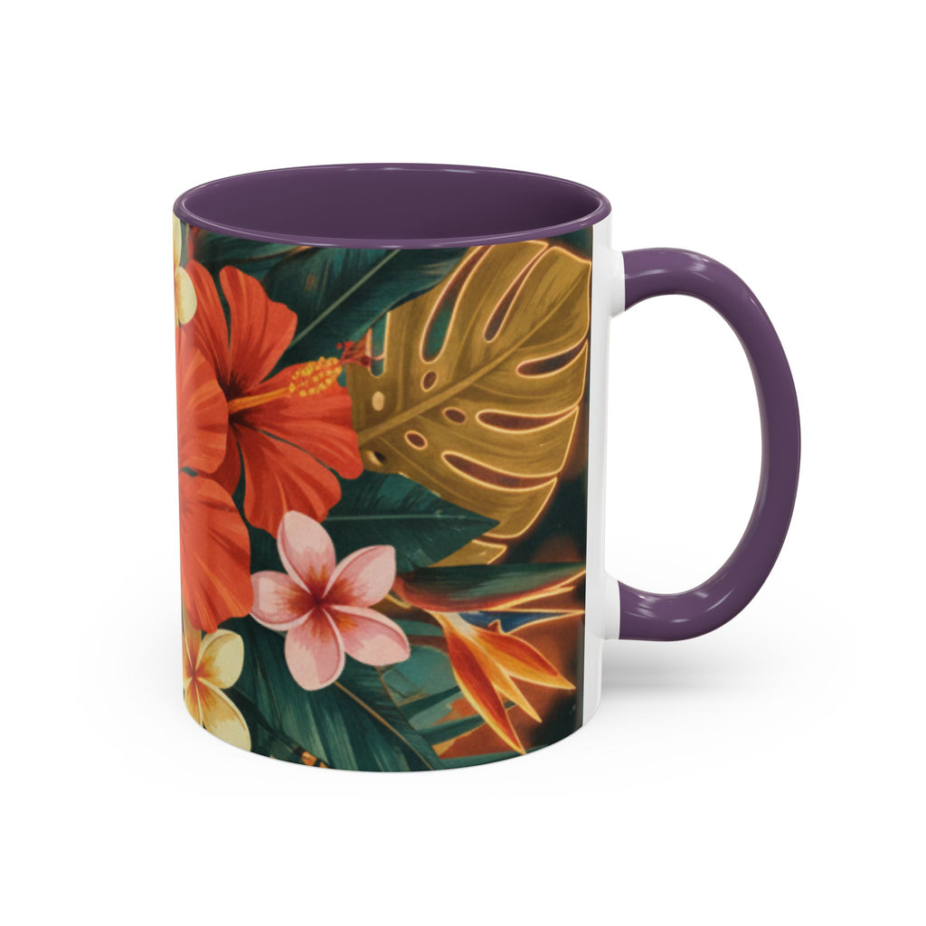 Hibiscus Tropical Coffee Mug — Floral Island Accent Mug (11/15 oz)