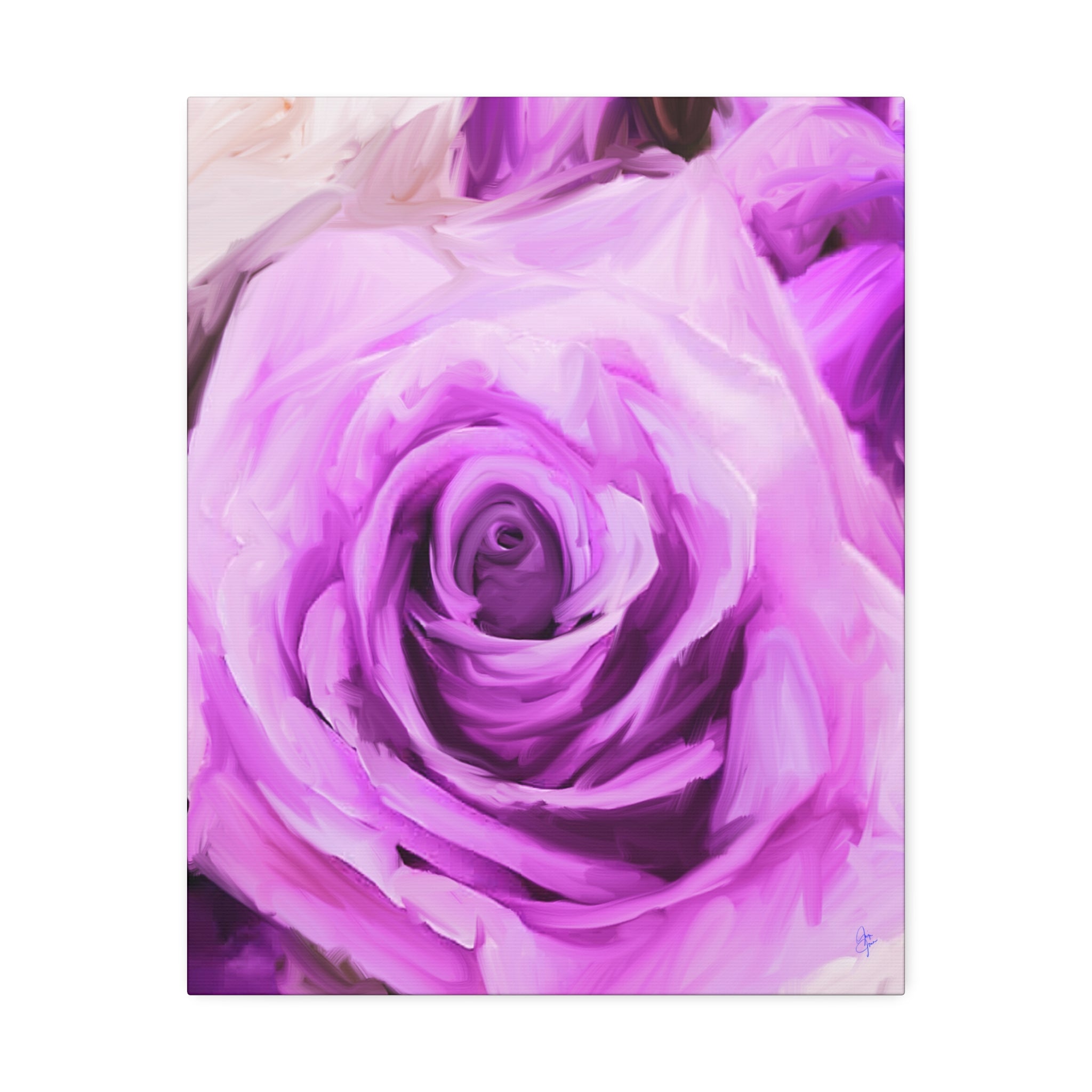 Lavender Rose Abstract Canvas Print — Stretched 1.5" Wall Art