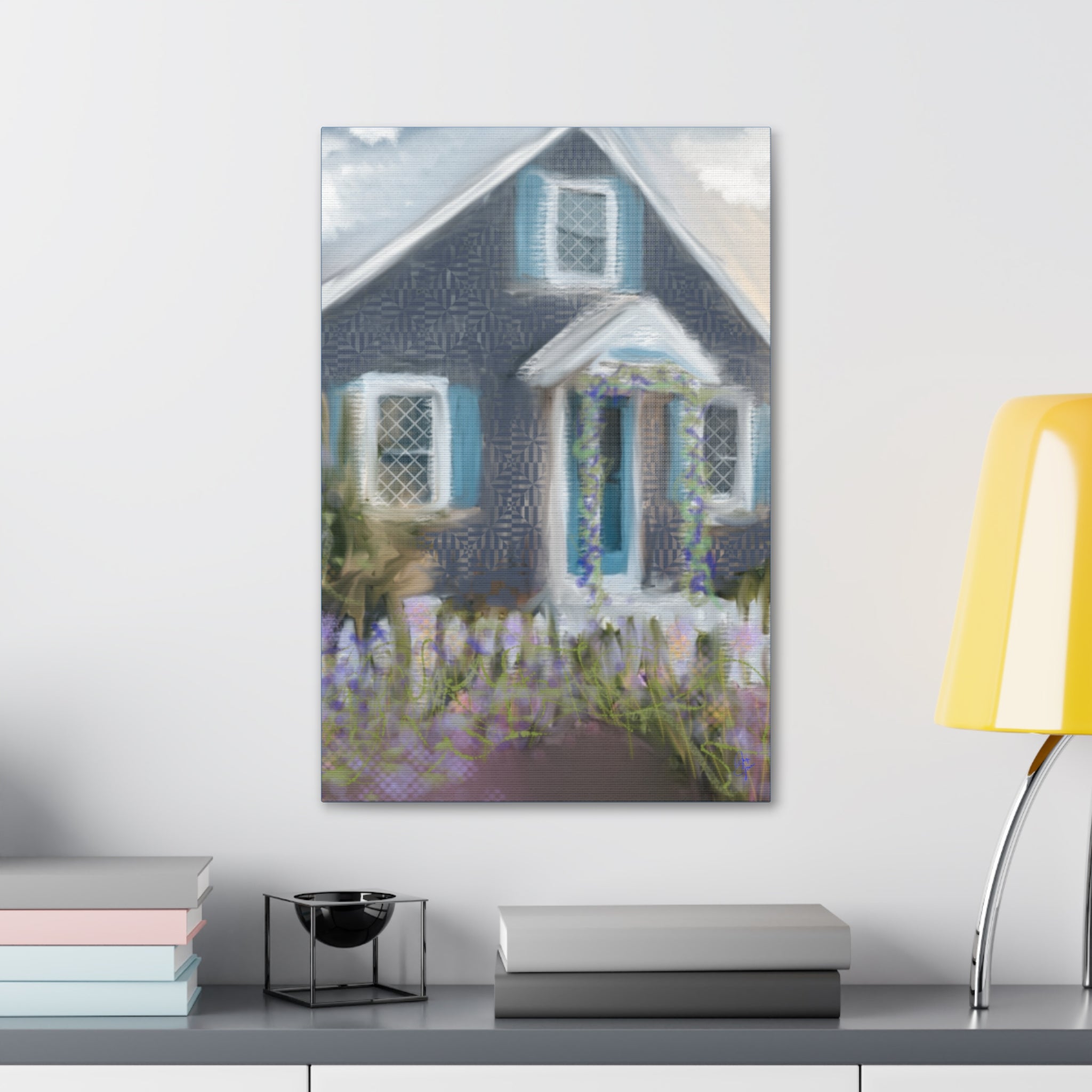 Coastal Cottage Garden Canvas Print — Stretched 1.5" Wall Art