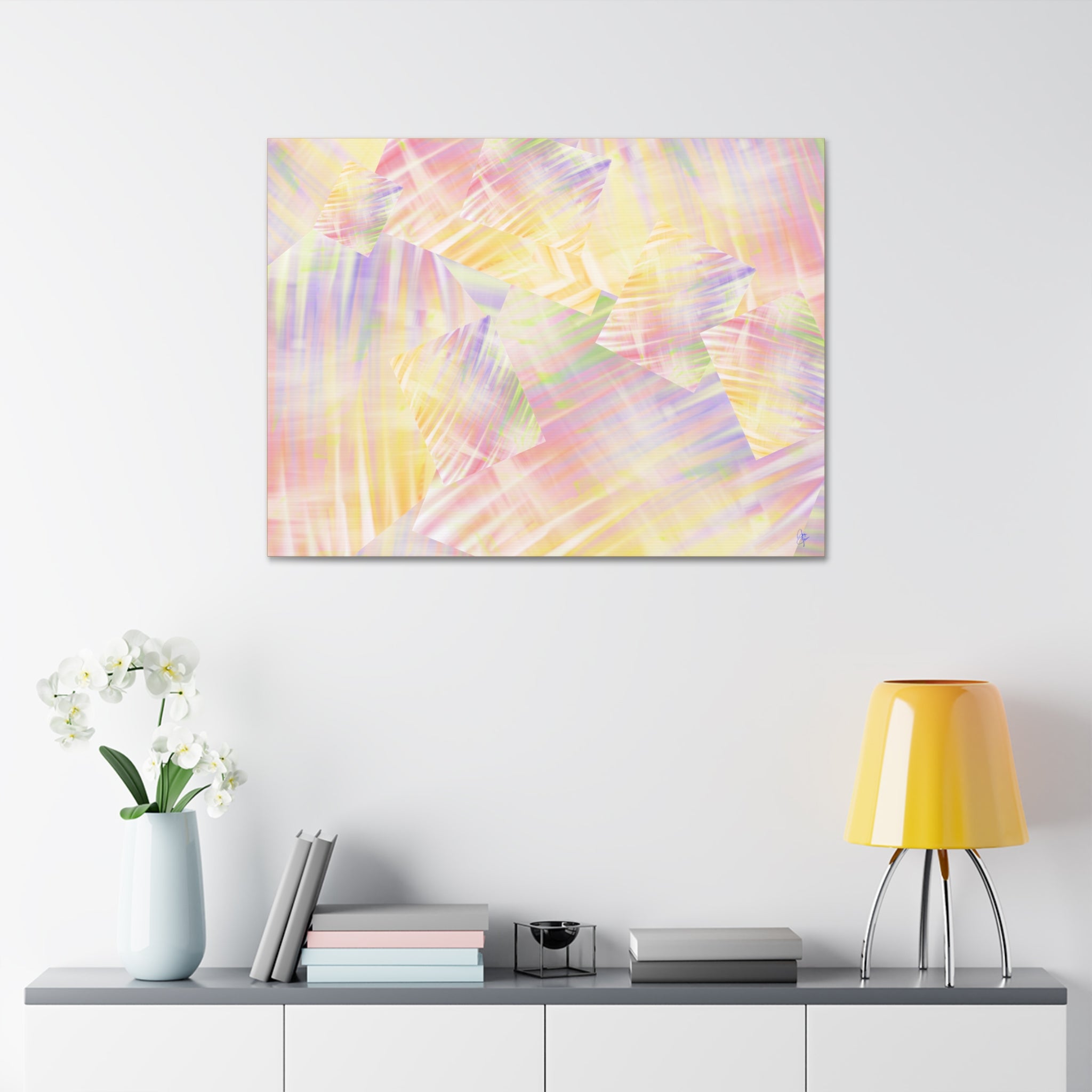 Pastel Abstract Canvas Art - Soft Prism Stretched Canvas 1.5"