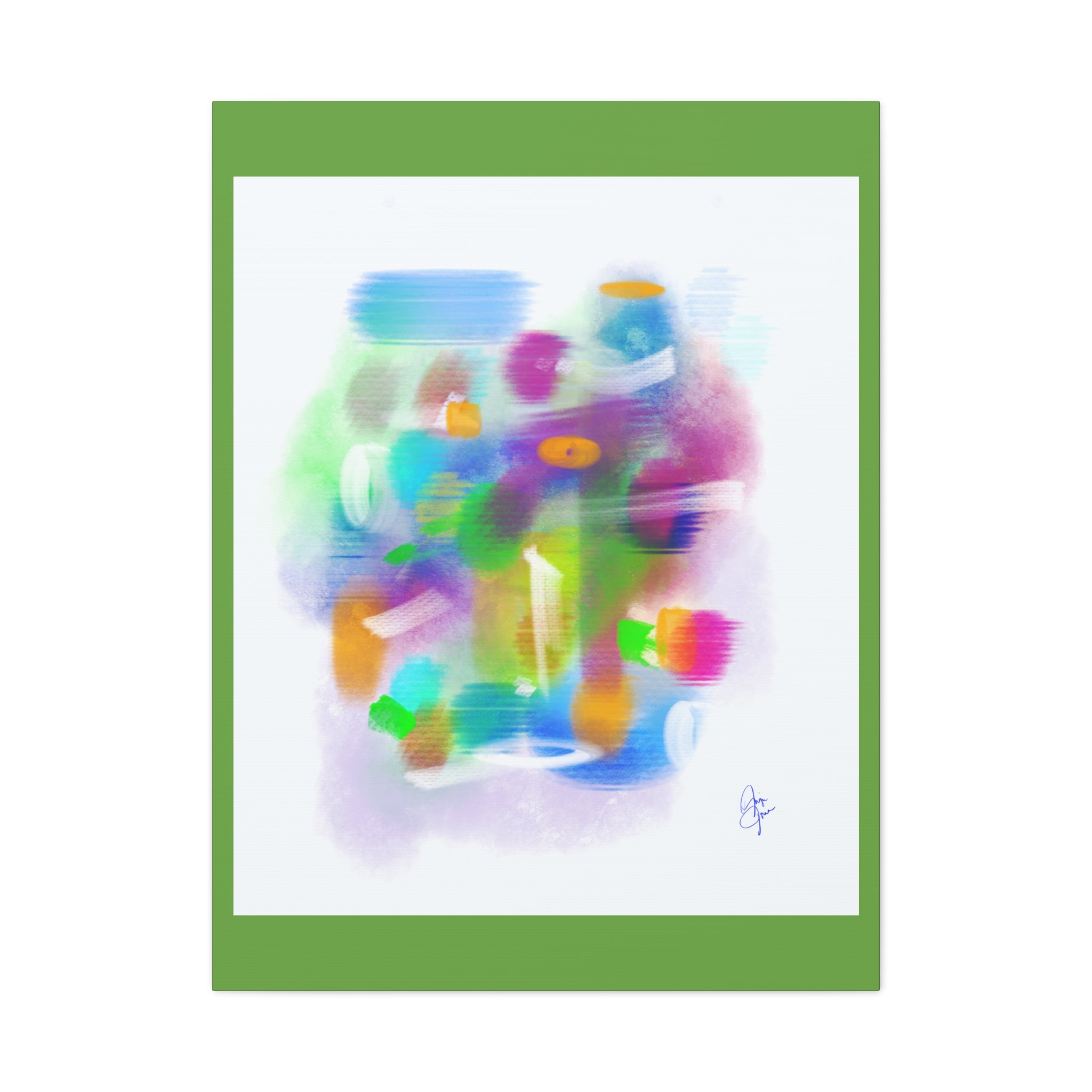 Abstract Colorful Brushstroke Canvas Print — Vibrant Modern Wall Art