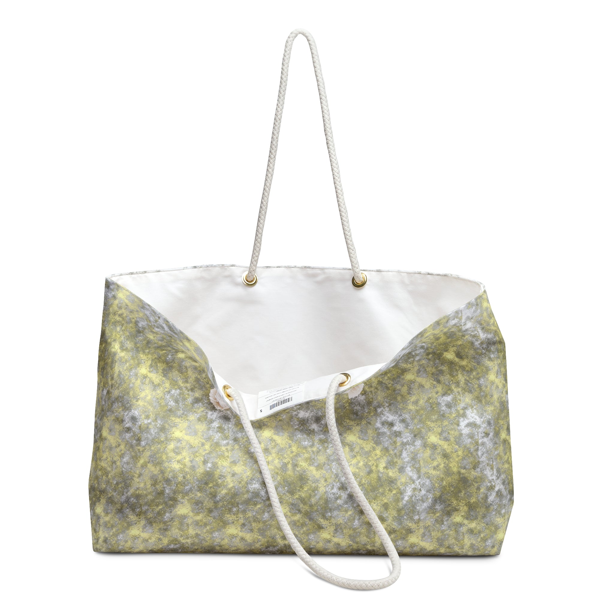 Abstract Gold Marble Weekender Bag — Large Travel Tote