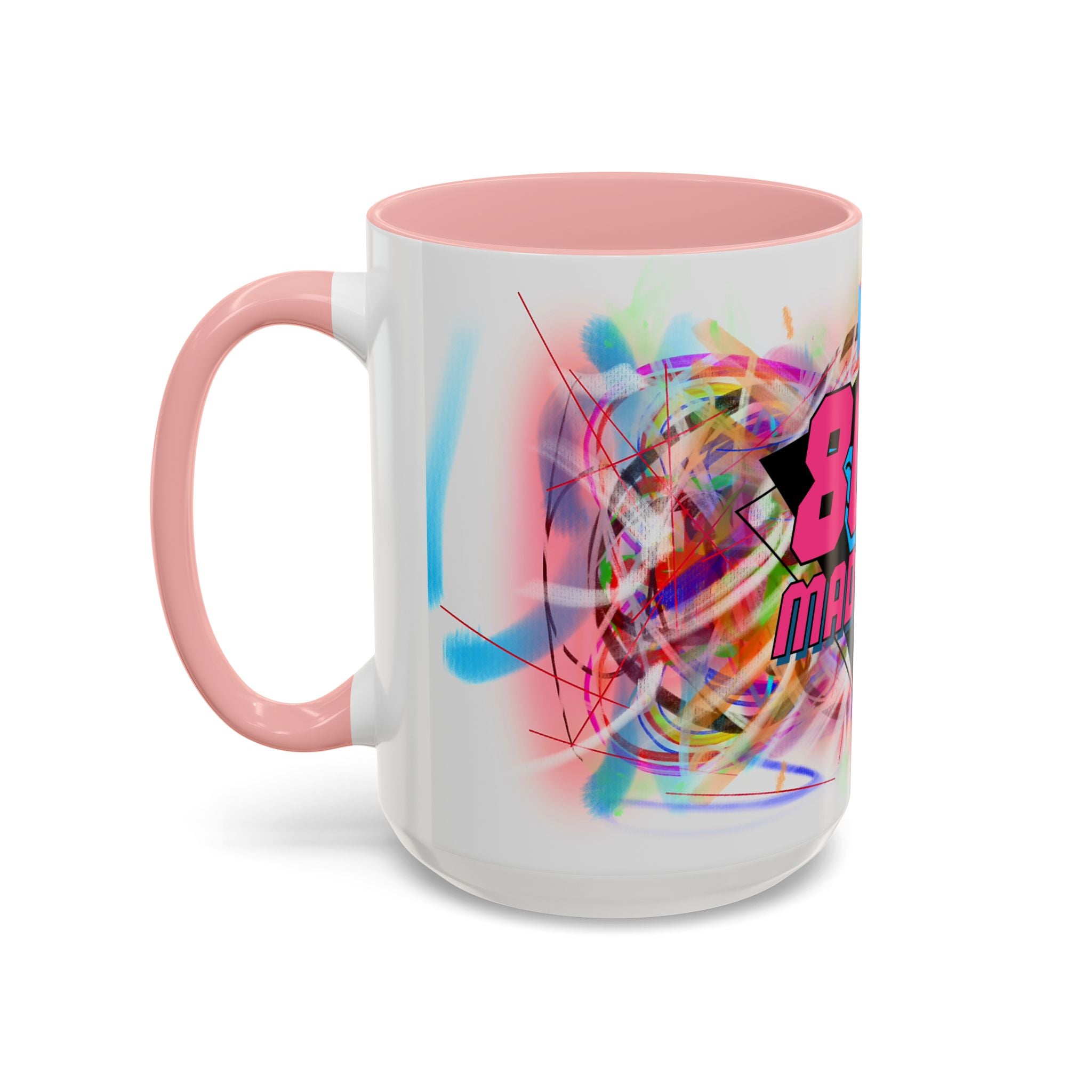 80's Made Me Retro Accent Coffee Mug — 11/15oz 80s Neon Vintage Gift