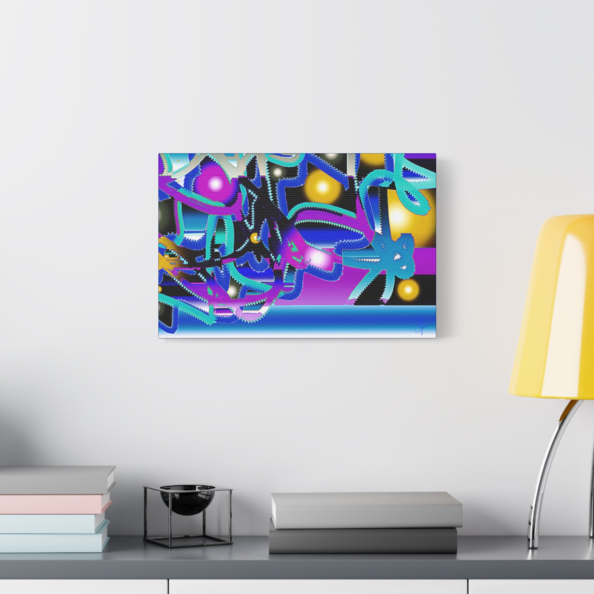 Contemporary City Lights Matte Canvas Wall Art — Stretched 1.25"