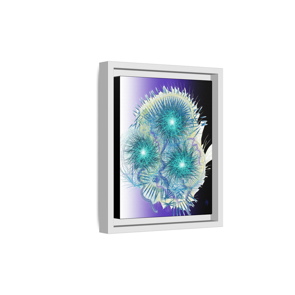 Dandelion Abstract Print Matte Canvas Framed Wall Art
