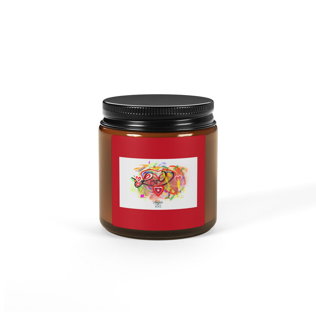 Valentine Scented Soy Candle — Amber Jar (Multi-Size)