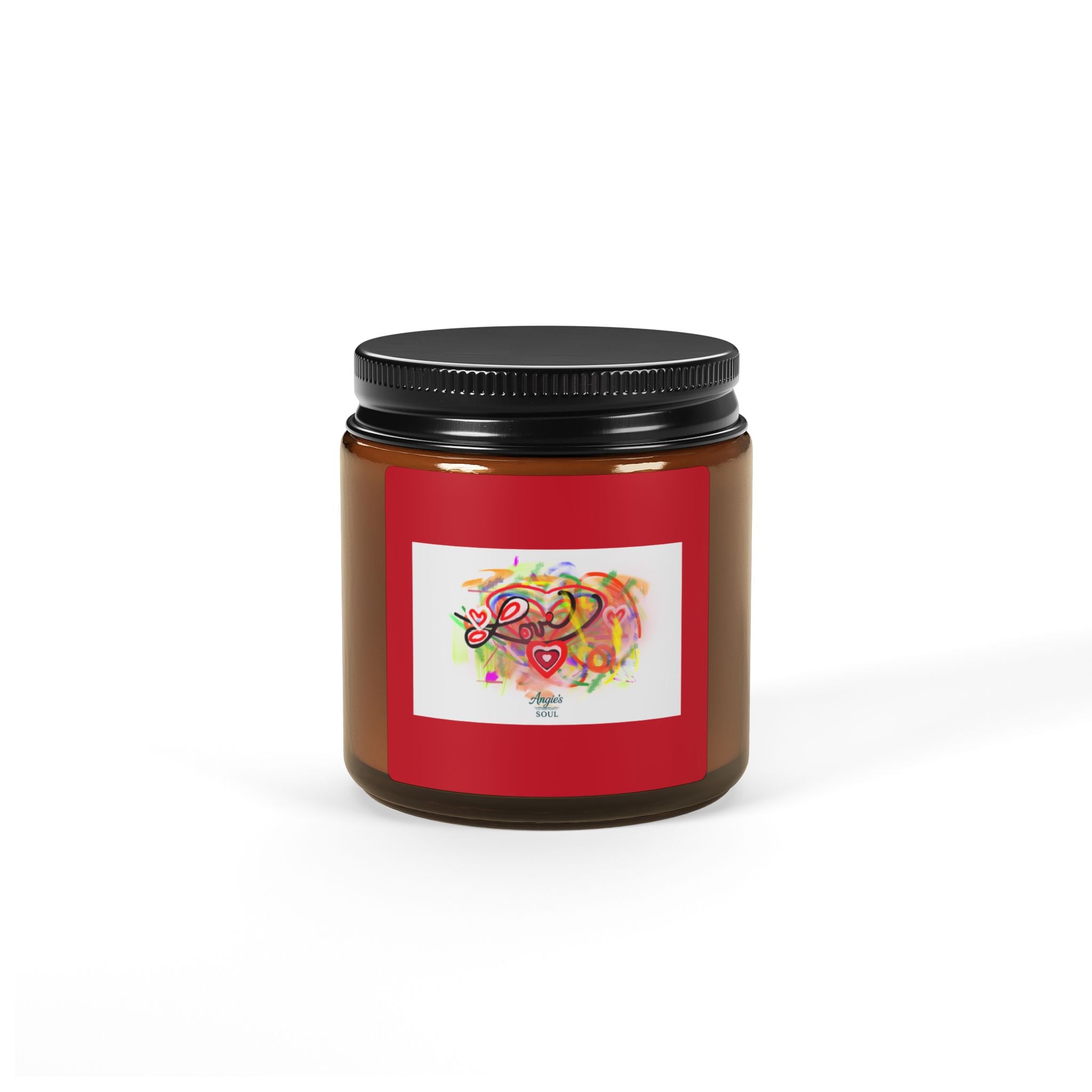 Valentine Scented Soy Candle — Amber Jar (Multi-Size)