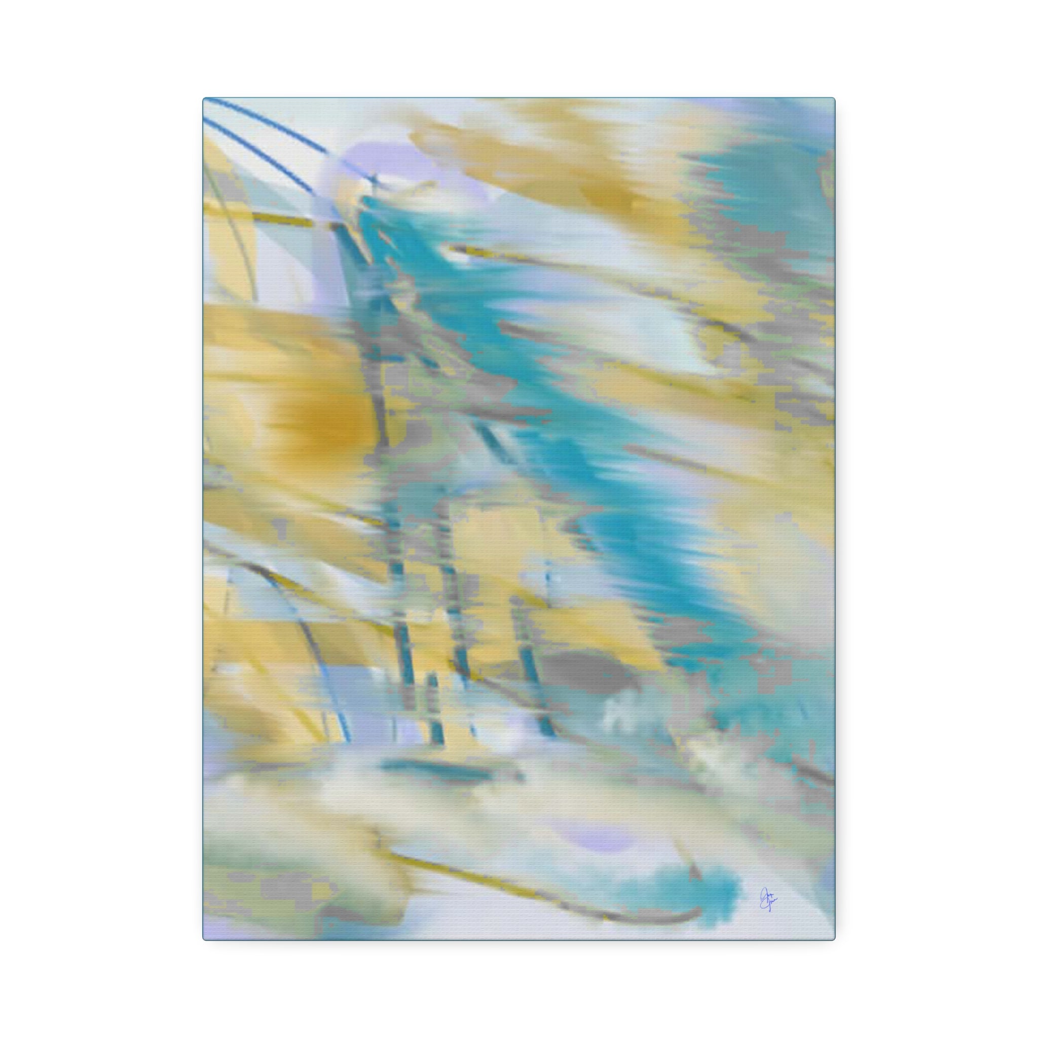 Abstract Coastal Breeze Canvas — Stretched 1.5" Wall Art
