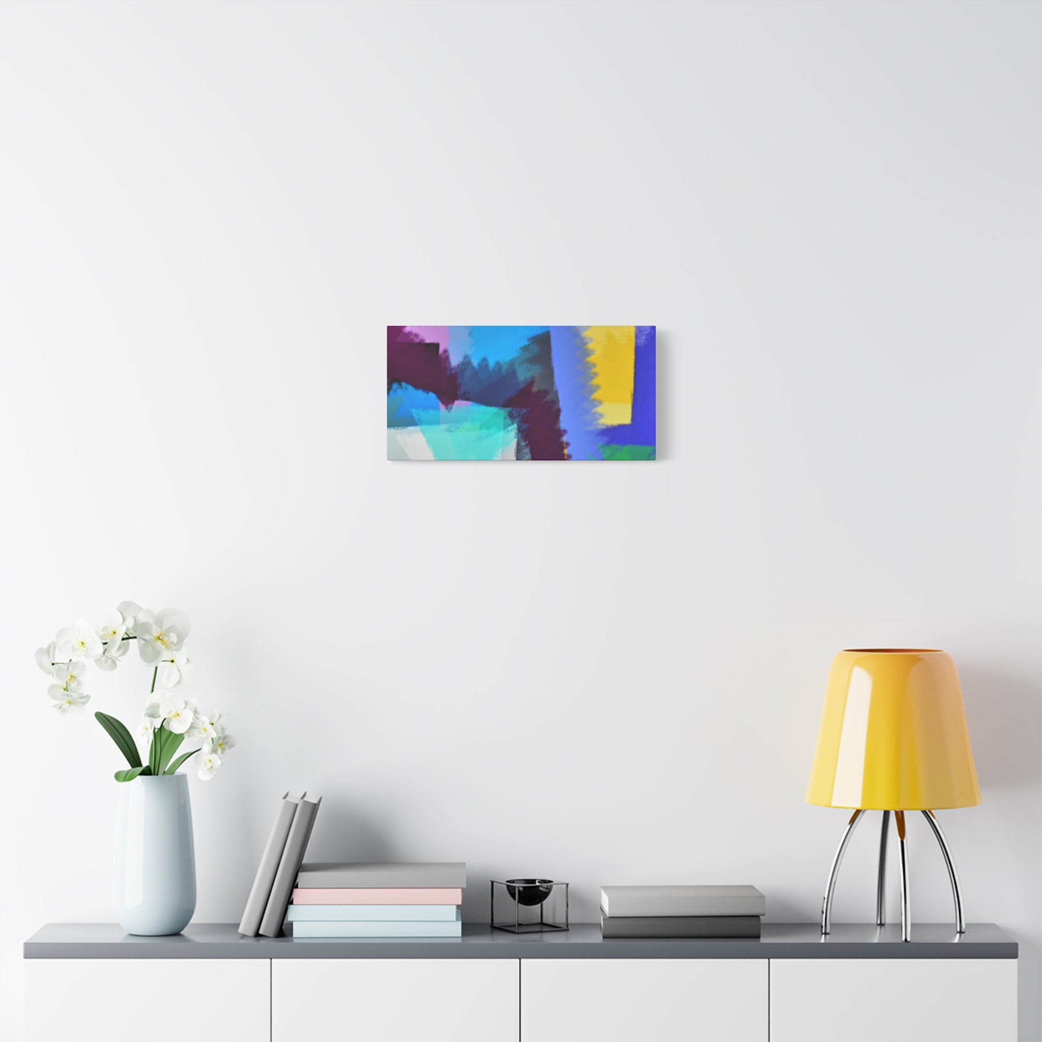 Abstract Color Burst Canvas Print — Vibrant Geometric Wall Art