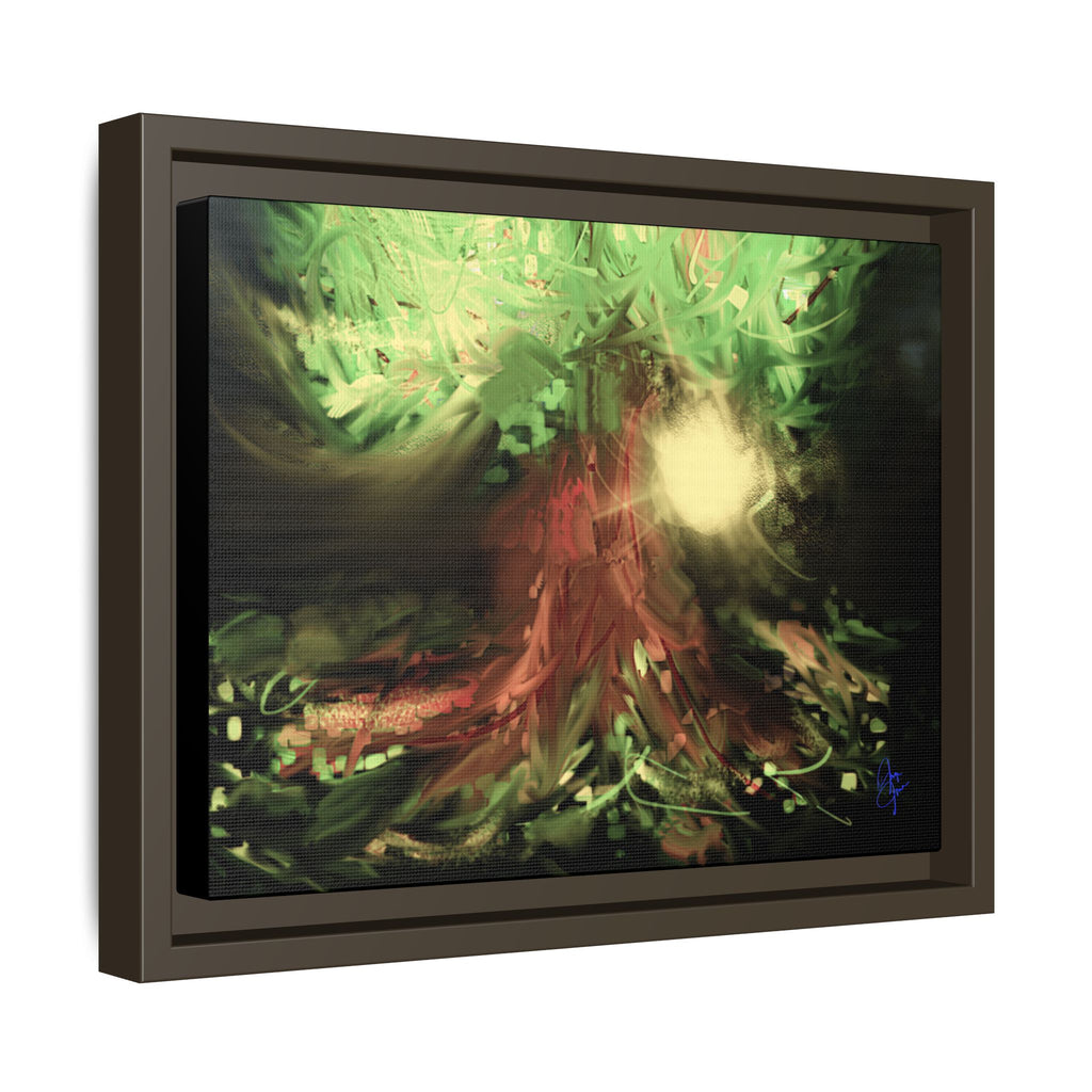 Sunset Tree Matte Canvas Framed Wall Art