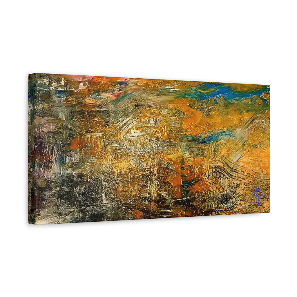 Abstract Autumn Texture Matte Canvas Print — Stretched Wall Art