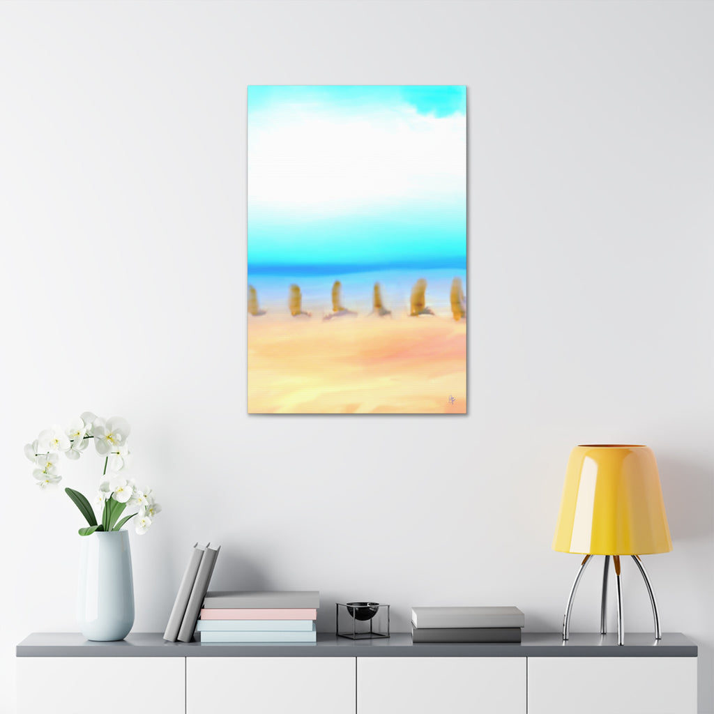 Coastal Sunrise Beach Canvas — Stretched 1.5" Seascape Wall Art