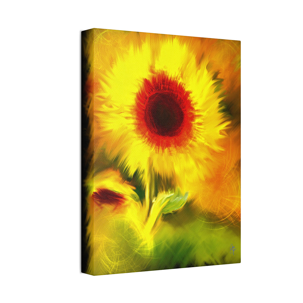 Sunflower Canvas Print – Bright Yellow Floral Wall Art (Stretched 1.5")