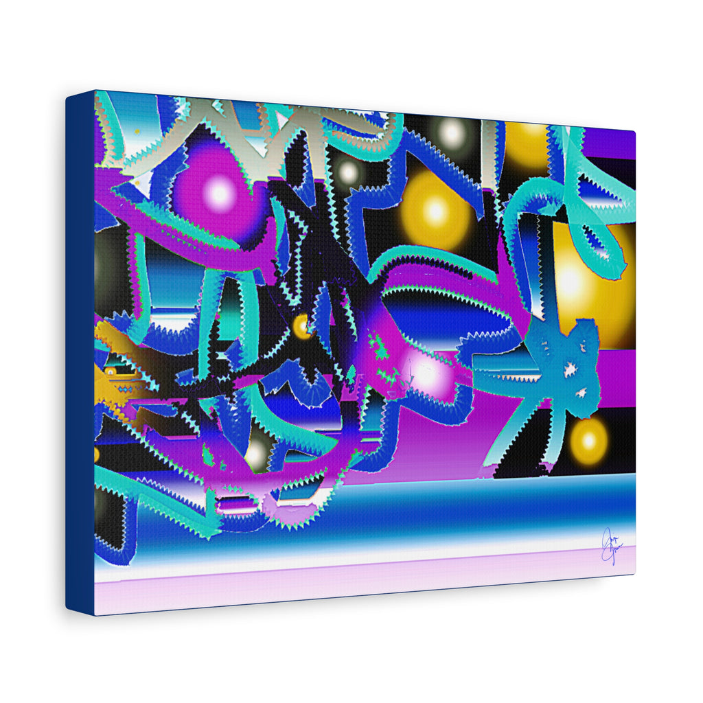Contemporary City Lights Matte Canvas Wall Art — Stretched 1.25"