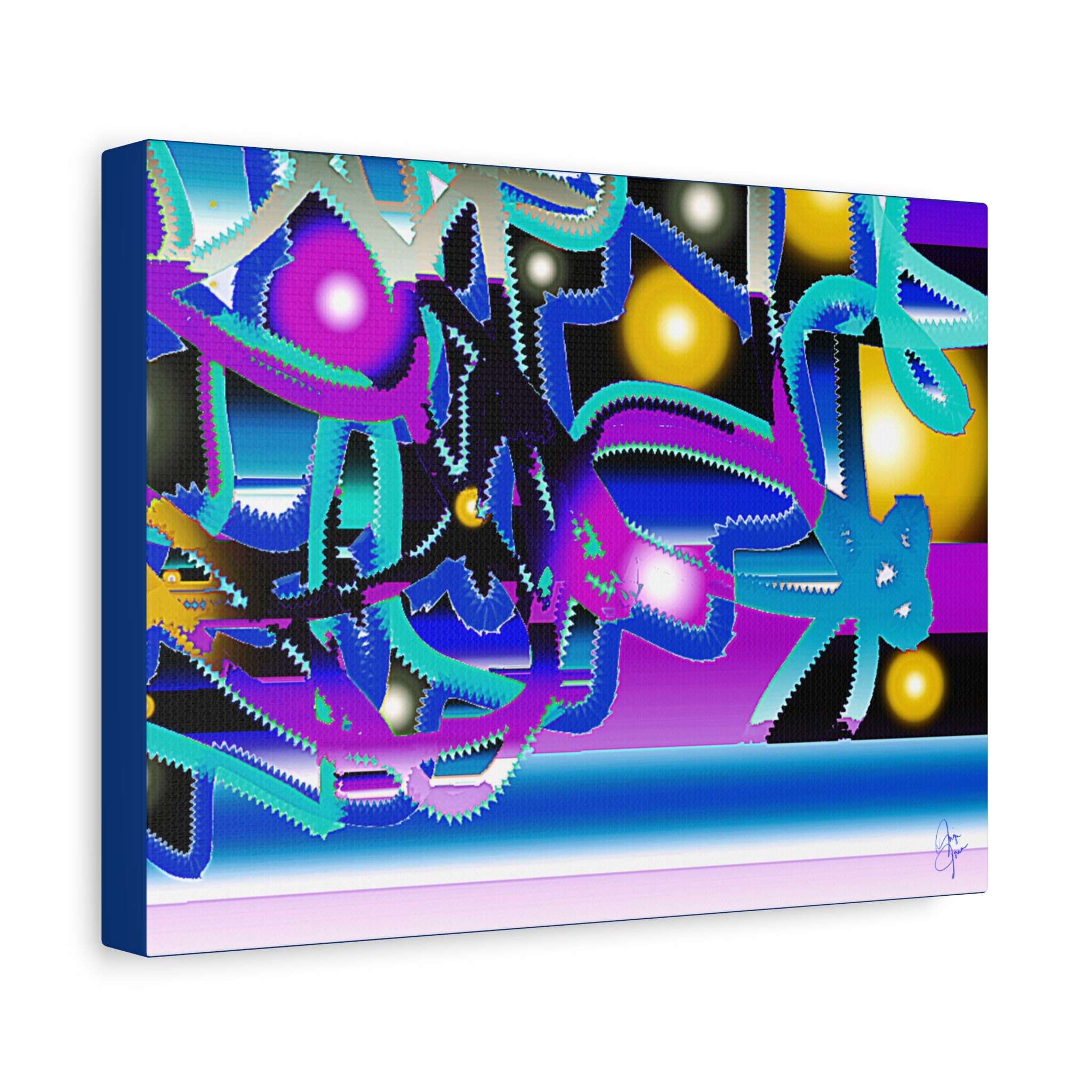 Contemporary City Lights Matte Canvas Wall Art — Stretched 1.25"