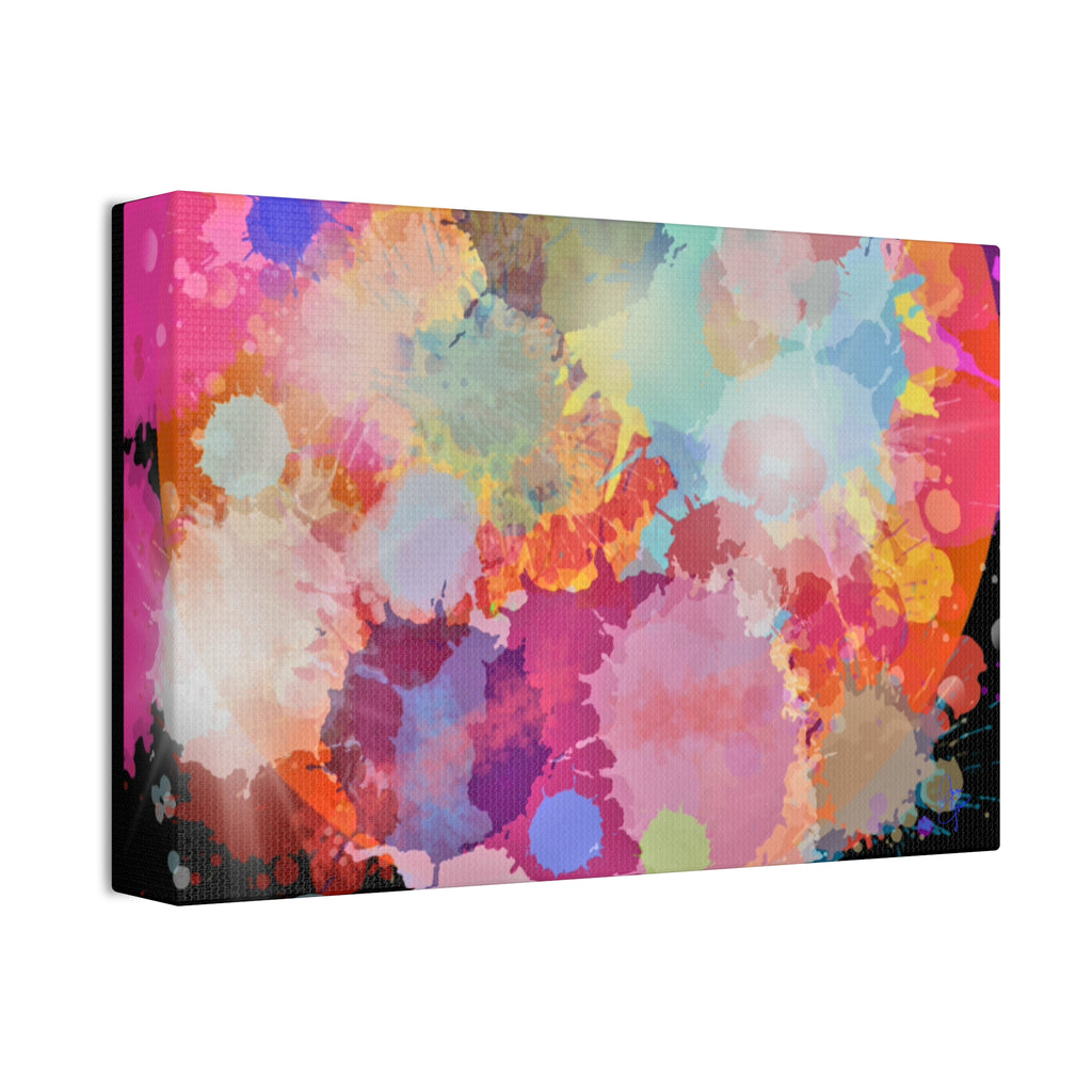 Abstract Color Splash Canvas Print — Vibrant Watercolor Ink Splash Wall Art