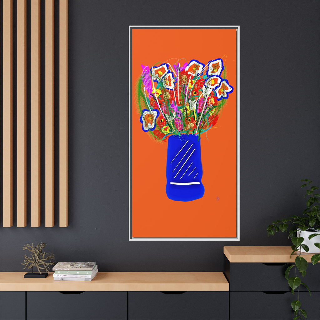 Floral Bouquet Matte Canvas Print — Framed Wall Art