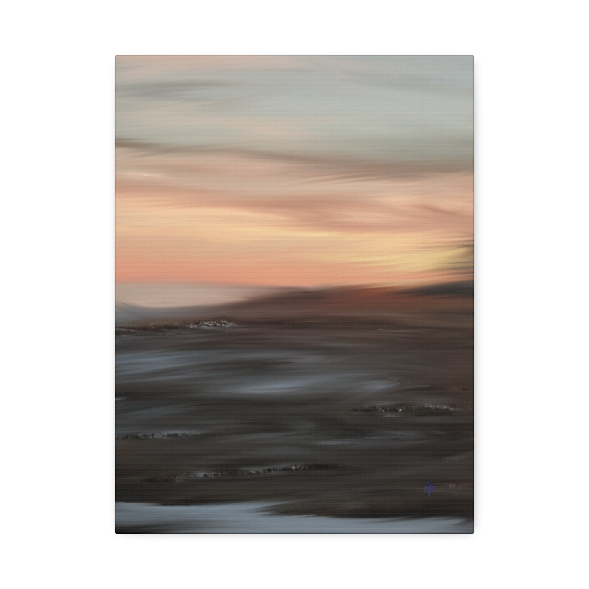 Sunset Blur Seascape Canvas Print — Abstract Coastal Wall Art