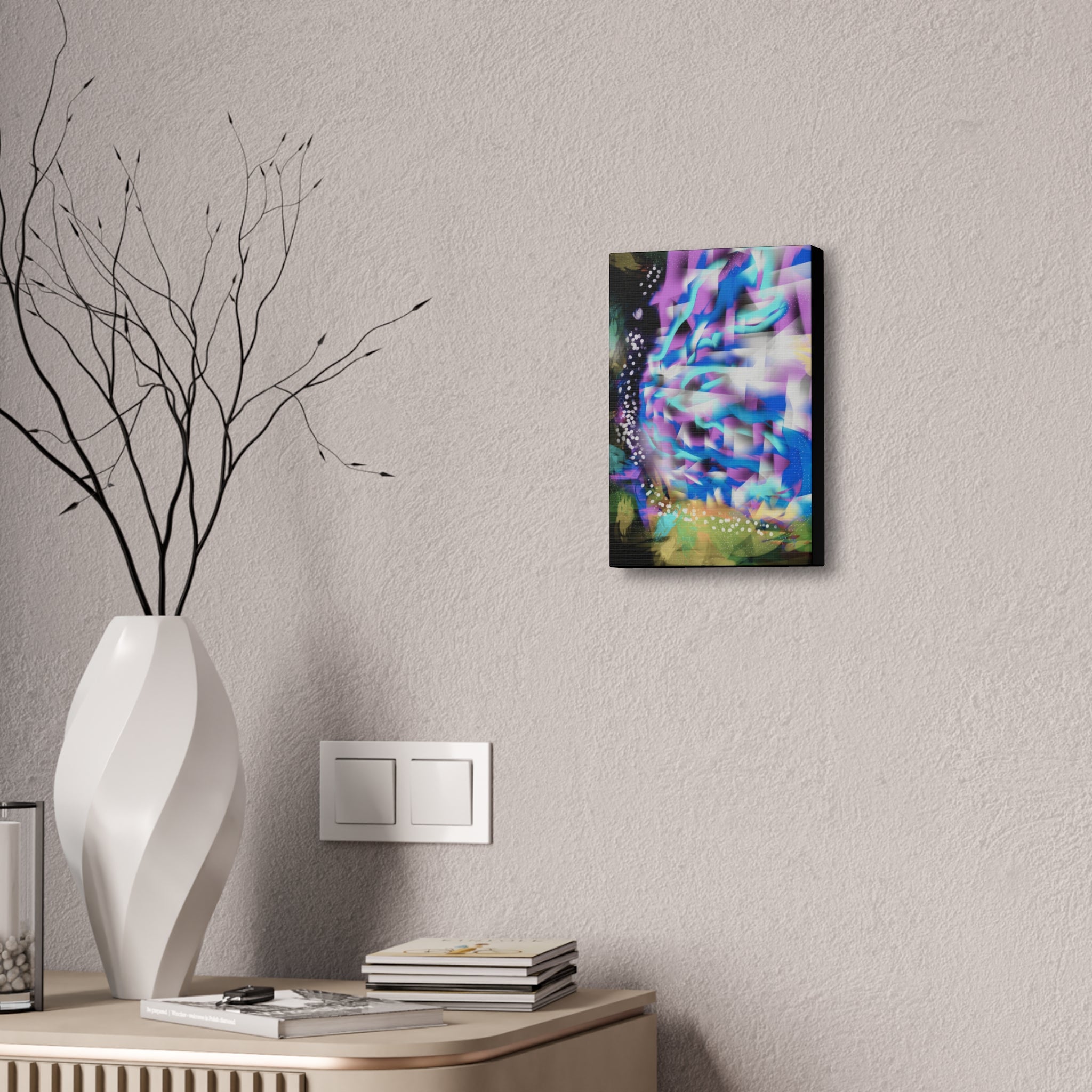 Geometric Butterfly Canvas Stretched 1.5"