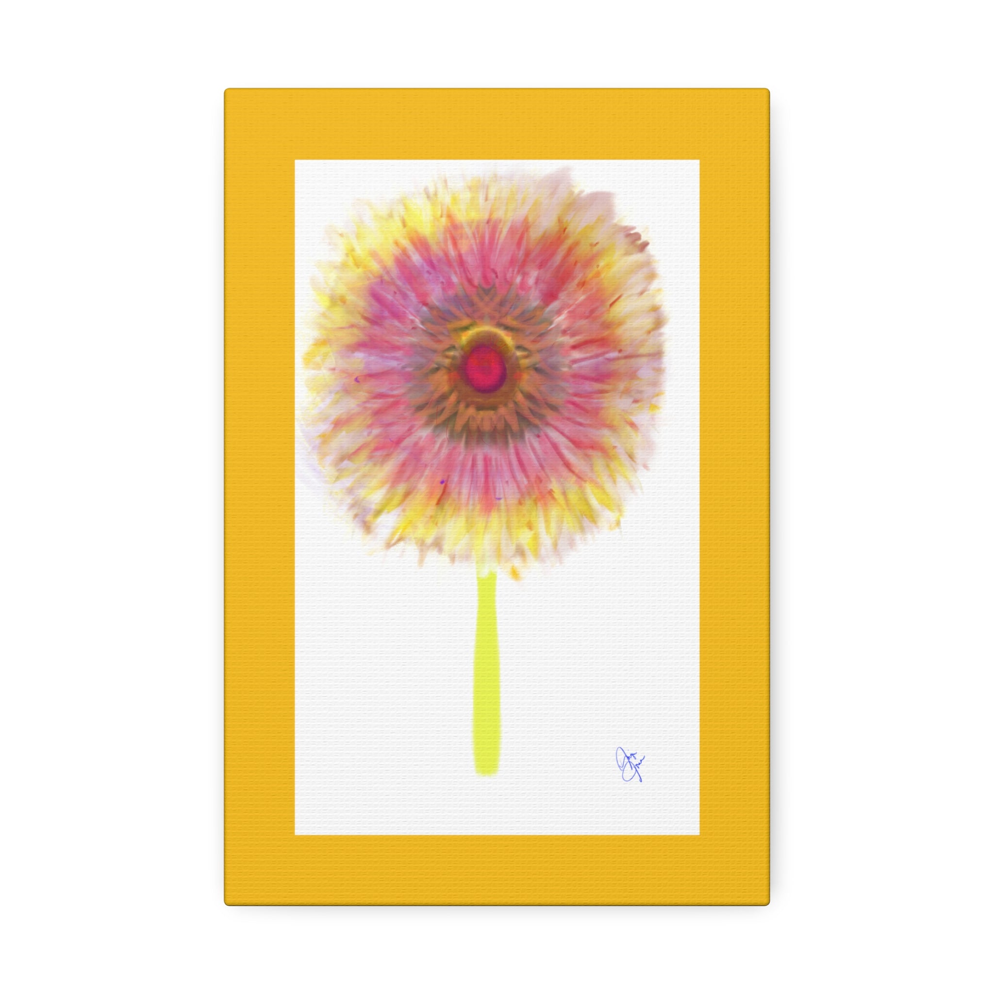 Sunburst Floral Canvas Print – Stretched 1.5'' Wall Art