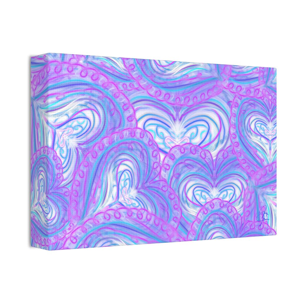 Pastel Heart Swirl Canvas Print — Stretched 1.5"