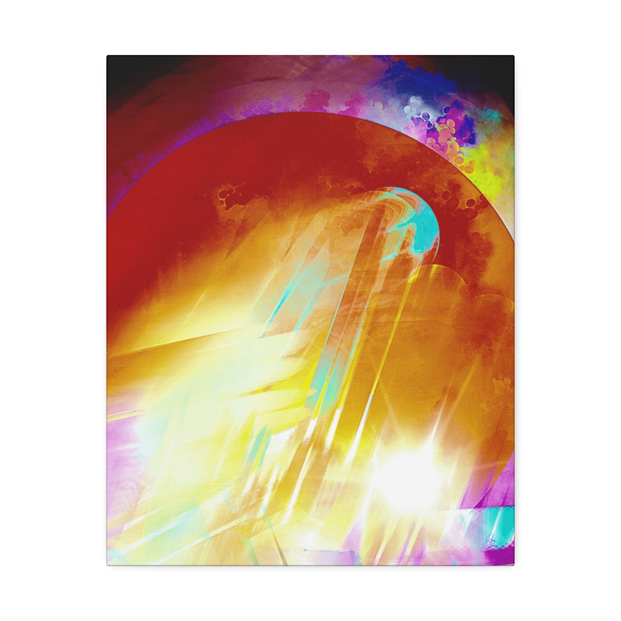 Abstract Solar Burst Canvas Print — Vibrant Colorful Wall Art