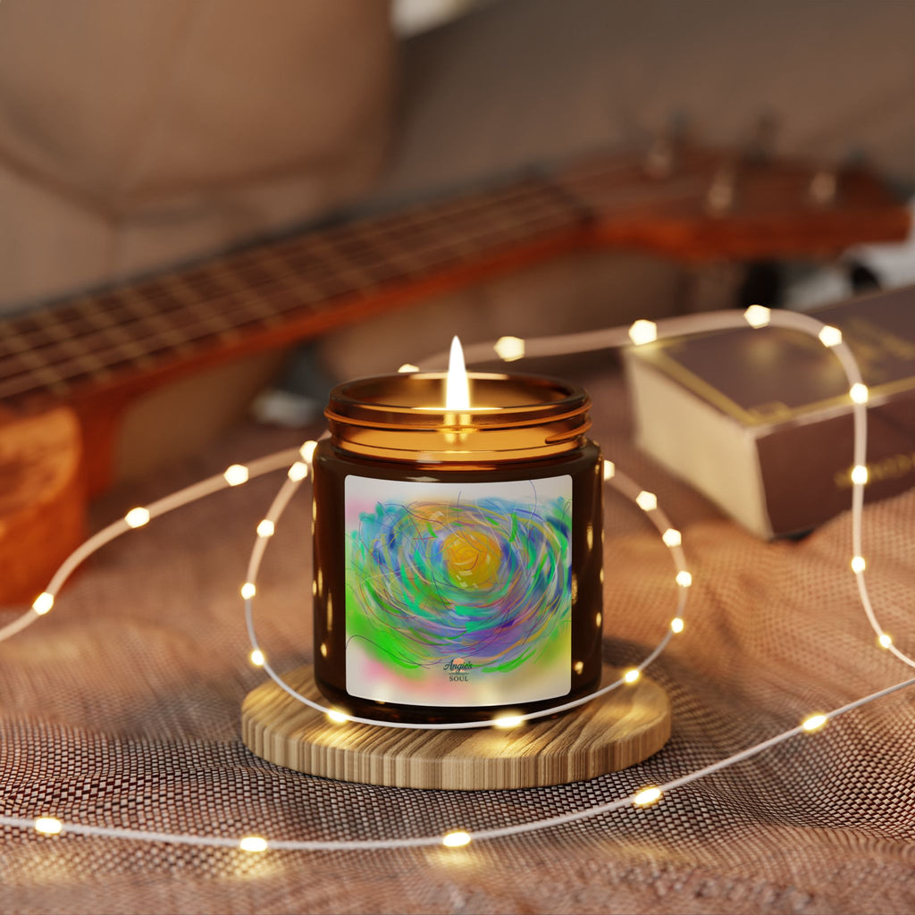 Soy Candle — Fresh Citrus & Floral Scent in Amber Jar (Multi-Size)