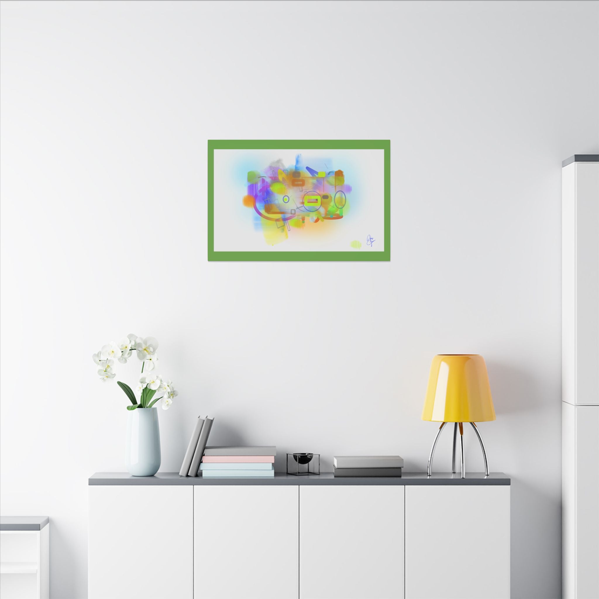 Abstract Color Burst Matte Canvas Print — Vibrant Geometric Wall Art