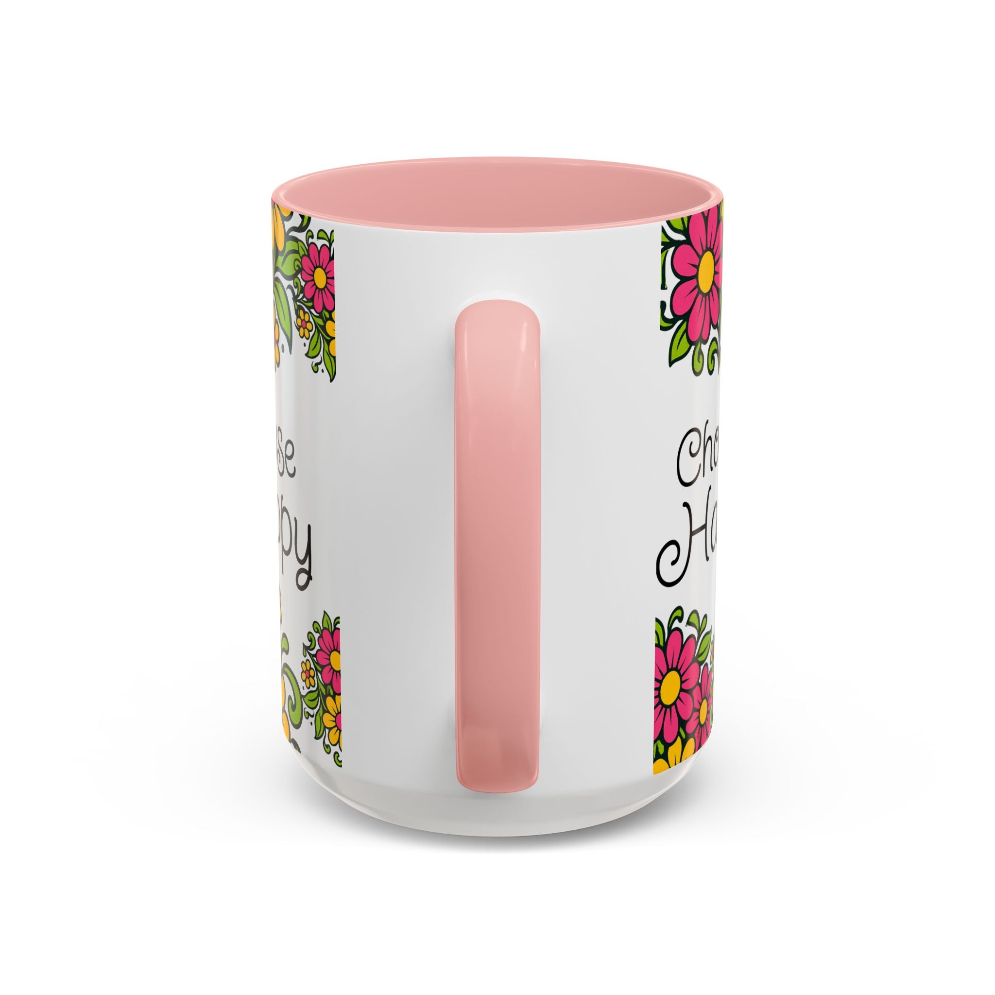 Choose Happy Floral Coffee Mug — Accent 11/15oz