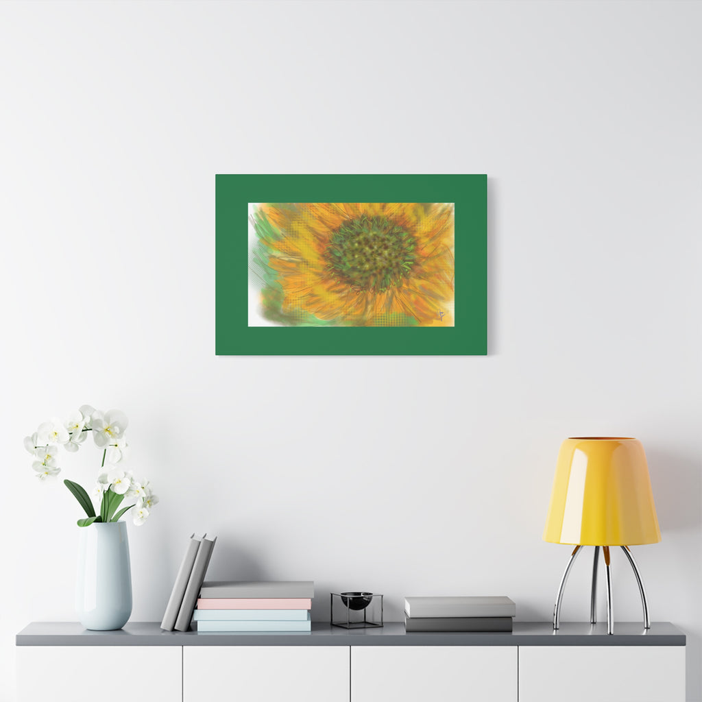Sunflower Burst Matte Canvas Wall Art — Orange Stretched Canvas Print